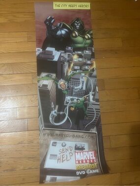 Marvel Heroes Breakout 12x36 Poster 2007 Limited Game Promo Doom Villians NEW